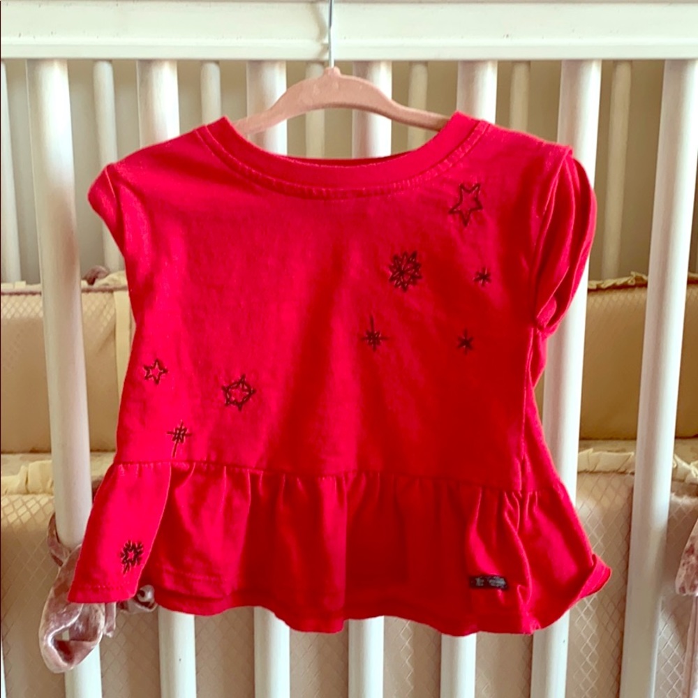 Hudson red t-shirt with stars